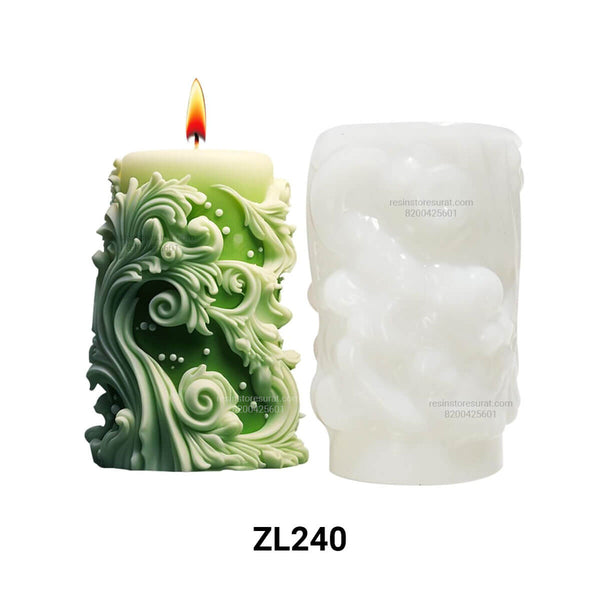 Snowflake Carved Cylindrical Candle Molds - ZL240