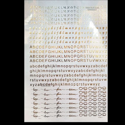 Abcd Embossed Sticker Sheet - A4