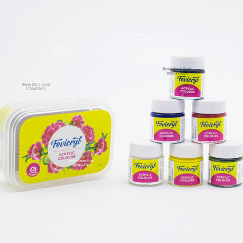 Fevicryl Acrylic Colours Set - 6 pcs