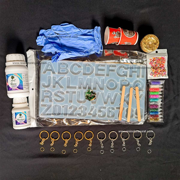 Resin Alphabet Keychain Beginner Kit