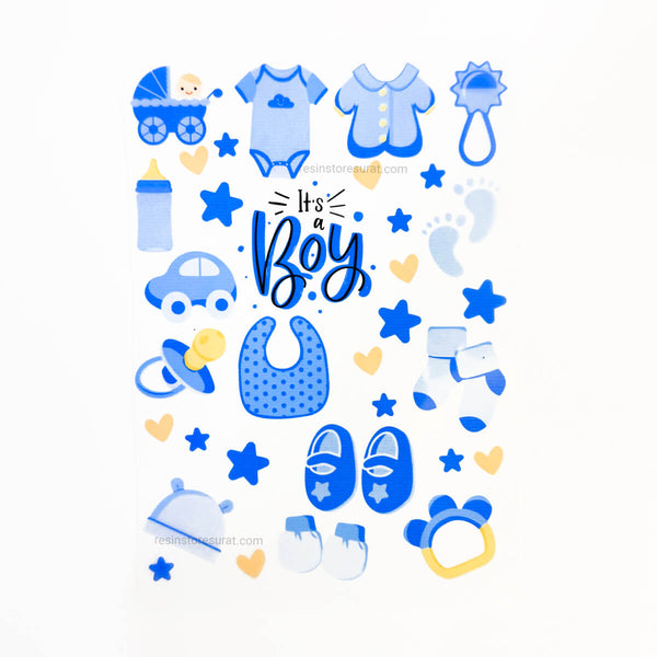 Baby Boy Element - A6 Insert Sheet