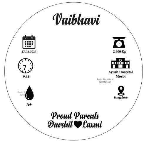 New Born Baby - Custom Metal Sticker