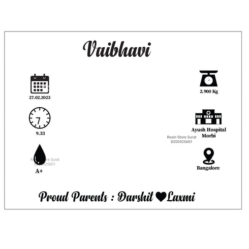 New Born Baby - Custom Metal Sticker