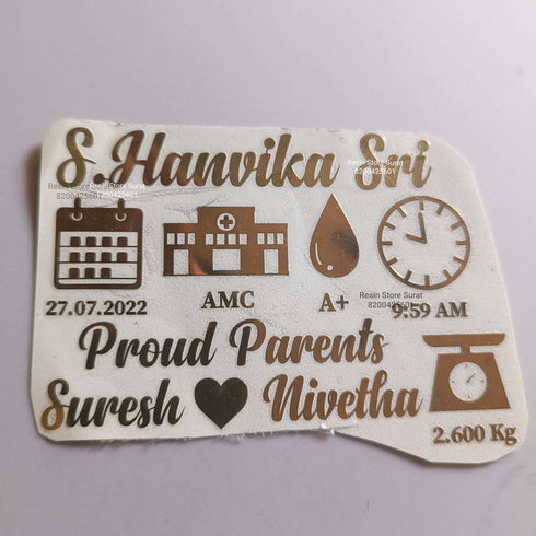 New Born Baby - Custom Metal Sticker