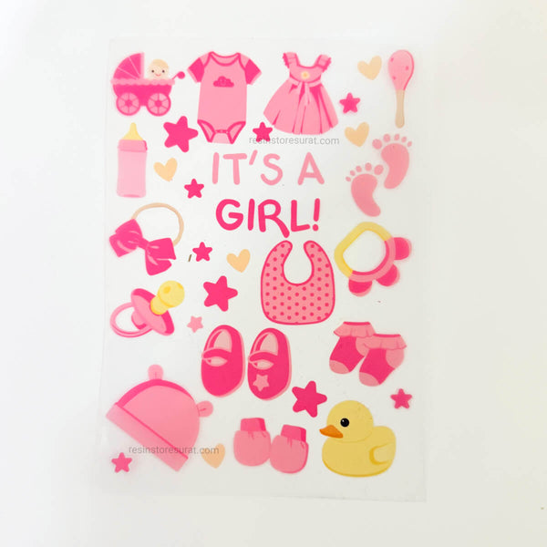 Baby Girl Element - A6 Insert Sheet