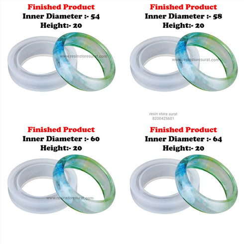 4 Pcs Bangle Resin Silicone Mould