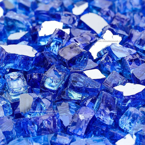 Blue Firepit Glass