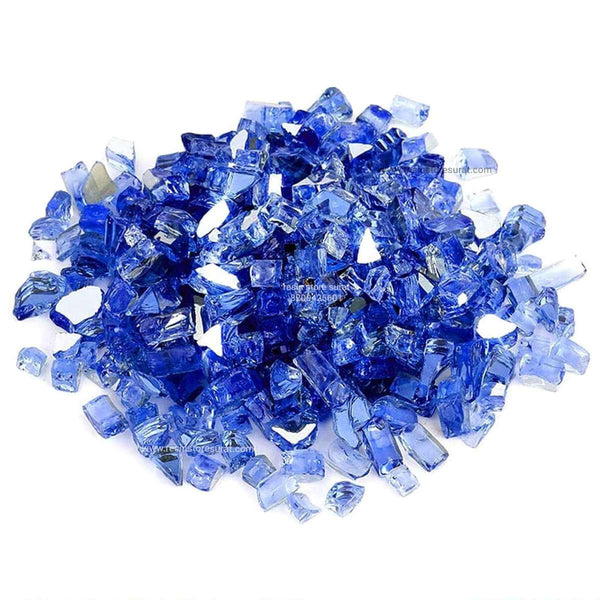 Blue Firepit Glass