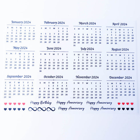 Calendar 2024 - A4 Insert Sheet