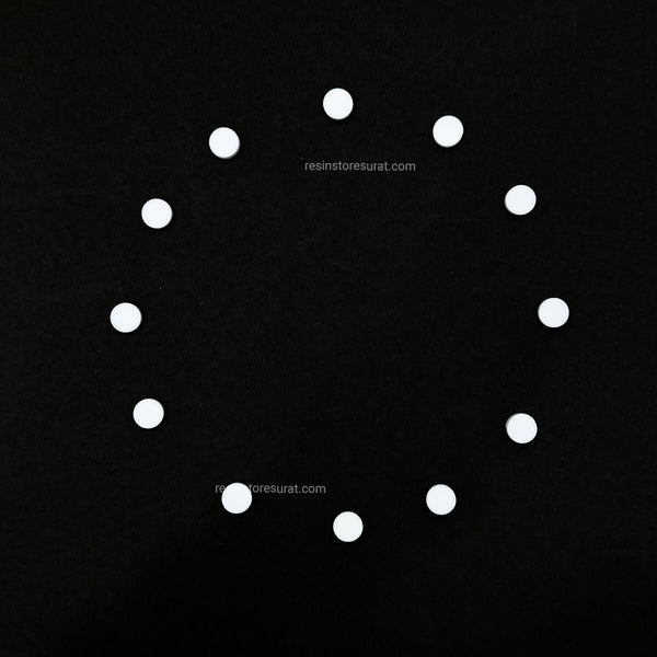 Dot Number White Acrylic