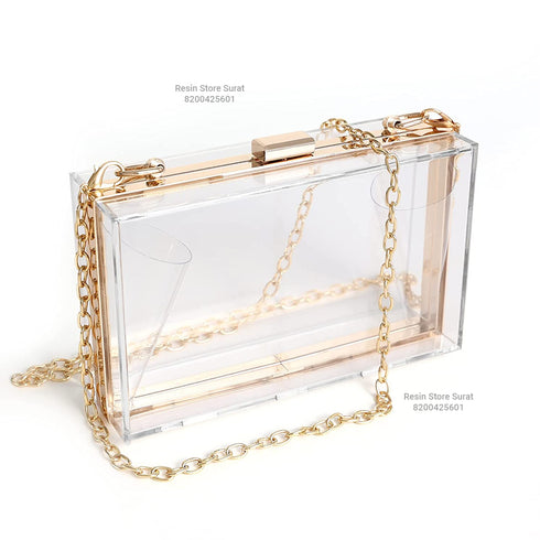 Acrylic Clutch Bag For Resin