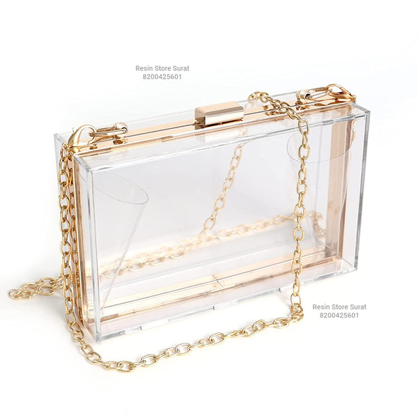 Acrylic Clutch Bag For Resin