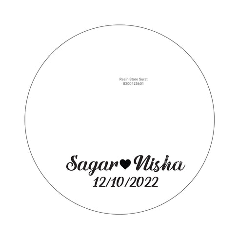 Couple Name And date - Custom Metal Sticker