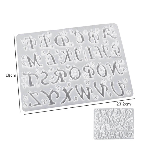 Cursive Alphabet Letter Resin Mould