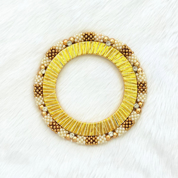 Designer Round Multi Pearl Ring - 7 Inch