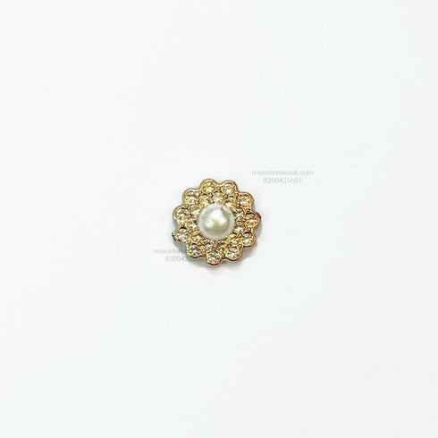 Decorative Pearl and Diamond Flower - 1 pcs
