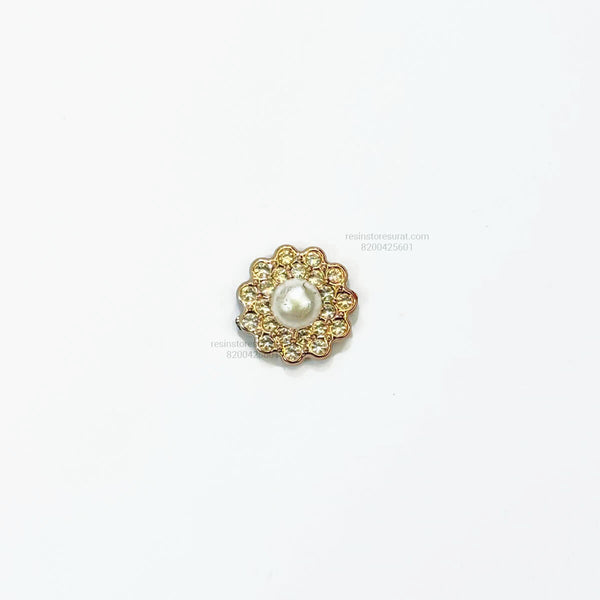 Decorative Pearl and Diamond Flower - 1 pcs