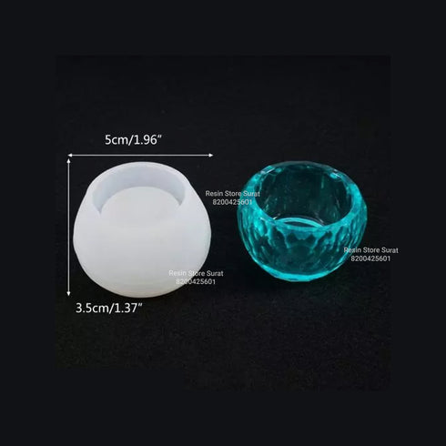 Diamond Cut Katori Mould | Resin Katori Mould