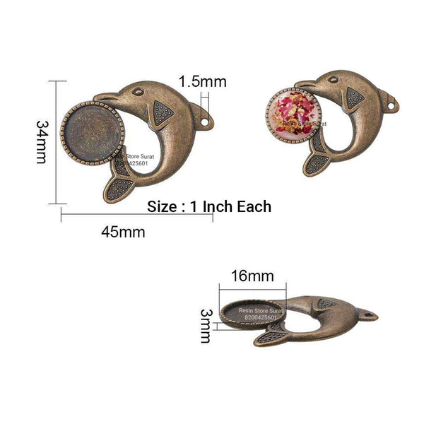 Antique Dolphin Pendant Bezel