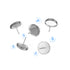 Silver Round Earring Resin Base - 4 pcs