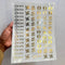 Shubh Labh Diwali Gold Embossed Sticker Sheet - A4