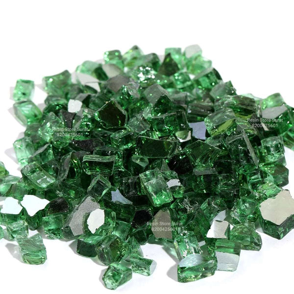 Emerald Green Firepit Glass