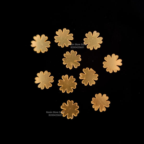 Half Inch Flower 10 Pcs Acrylic Cut