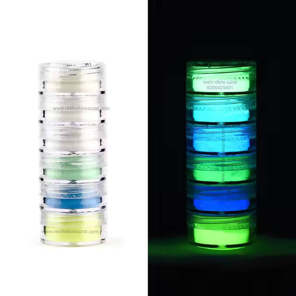 Glow In Dark Pigment Set L-A