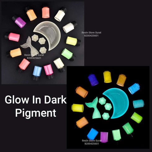 Glow In Dark Pigment 12 Color Set