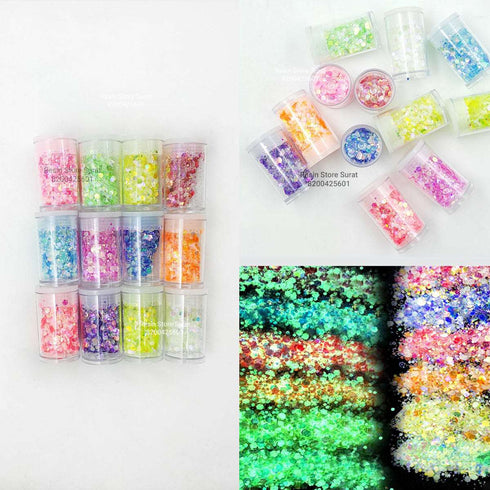 Glow in Dark Chunky Glitter Set