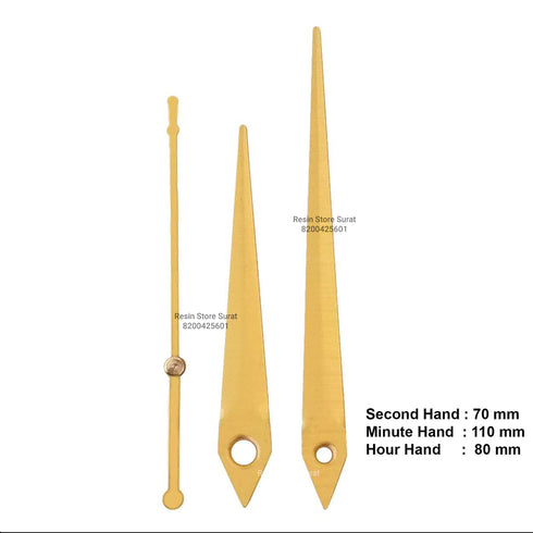 Gold Plain clock Needle