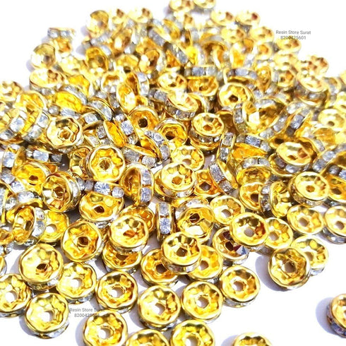 Gold Diamond Ring Rakhi beads