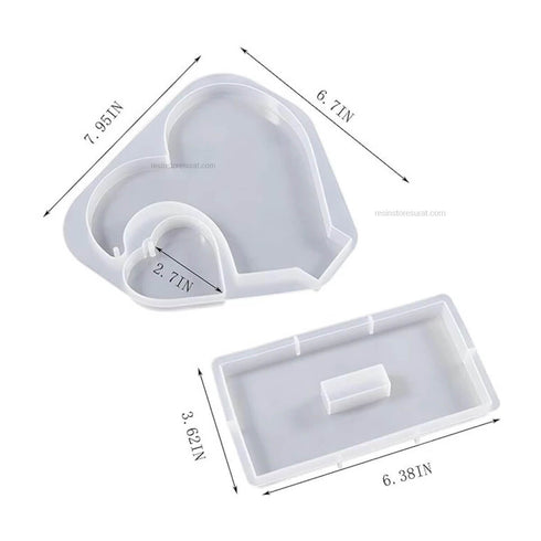 Side Hanging Heart Photo Frame Resin Mould