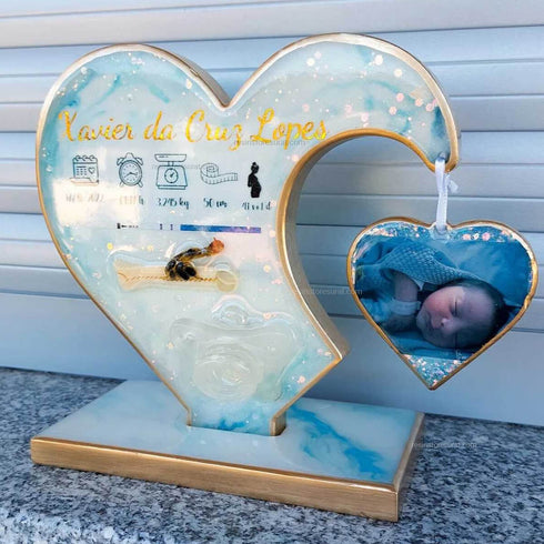 Side Hanging Heart Photo Frame Resin Mould