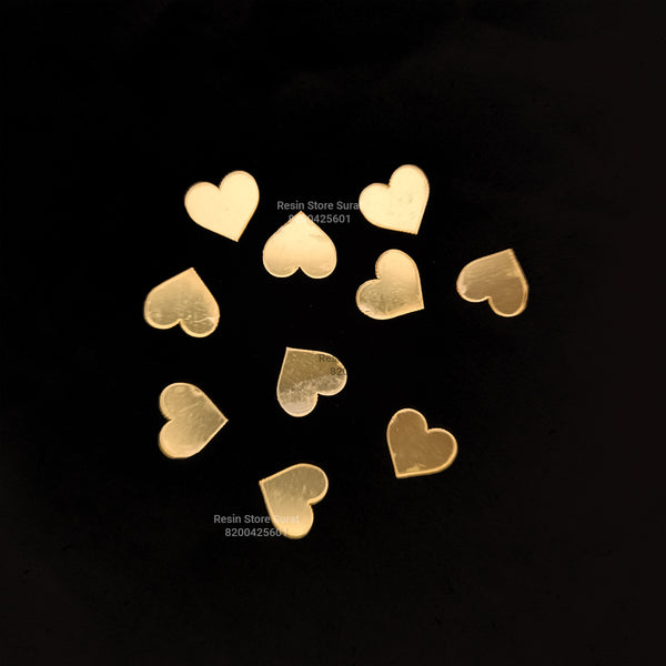 Half Inch Heart 10 Pcs Acrylic Cut