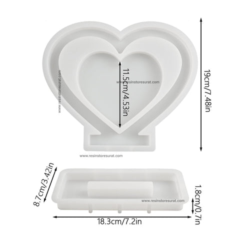Hanging Heart Photo Frame Resin Mould