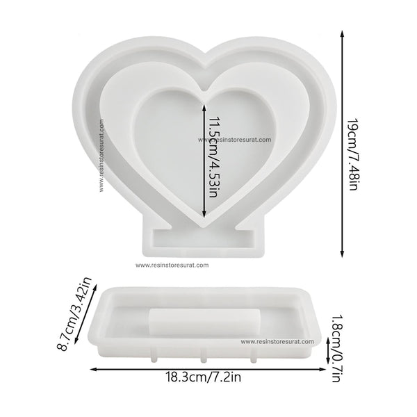 Hanging Heart Photo Frame Resin Mould