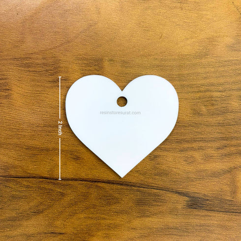 Heart Keychain white Acrylic Base