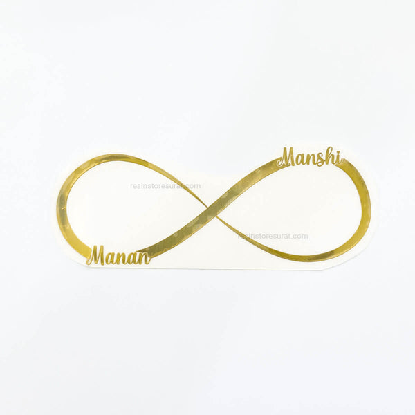Couple Name Infinity - Custom Metal Sticker