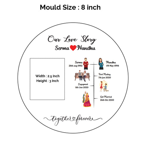 Couple love story insert sheet