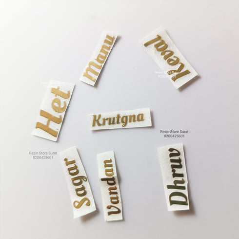 Alphabet Keychain Metal Sticker - 3 Name