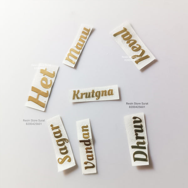 Alphabet Keychain Metal Sticker - 3 Name