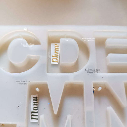 Alphabet Keychain Metal Sticker