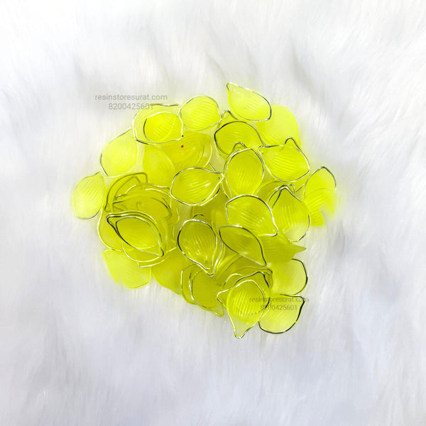 Lemon Yellow Flower Petal Silver