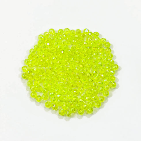 Lemon Yellow Rainbow beads