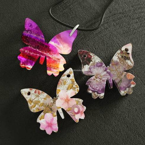 28 Cavity Letter Butterfly Keychain & Pendant Mould