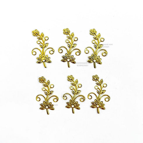 Metal Leaf J - 6 Pcs