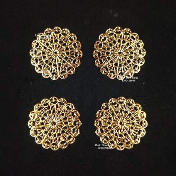 Metal Round Design Cut A - 4 pcs