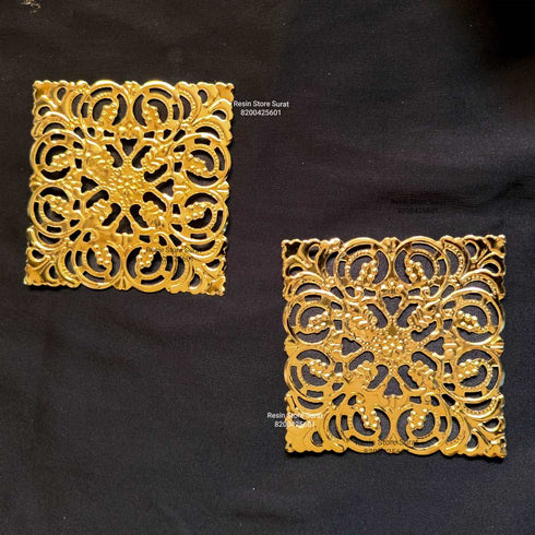 Metal Square Design Cut - 2 pcs