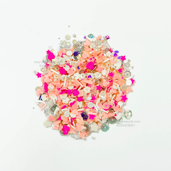 Mix Flower Pink Polymer Chips